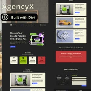 Digital Agency WordPress Website Divi Layout - AgencyX